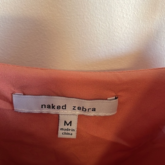 Feminine Rose Mini Dress Soft Girl Neutral Naked Zebra Silky Med Pink Minimalist - Picture 6 of 11